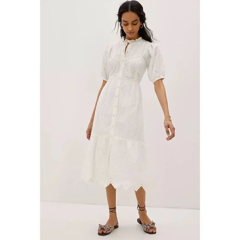 Anthropologie - Cymbeline Eyelet Maxi Dress by Forever that Girl